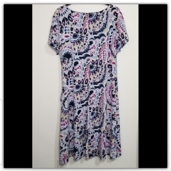 JM Collection faux wrap dress size large - Picture 2 of 3